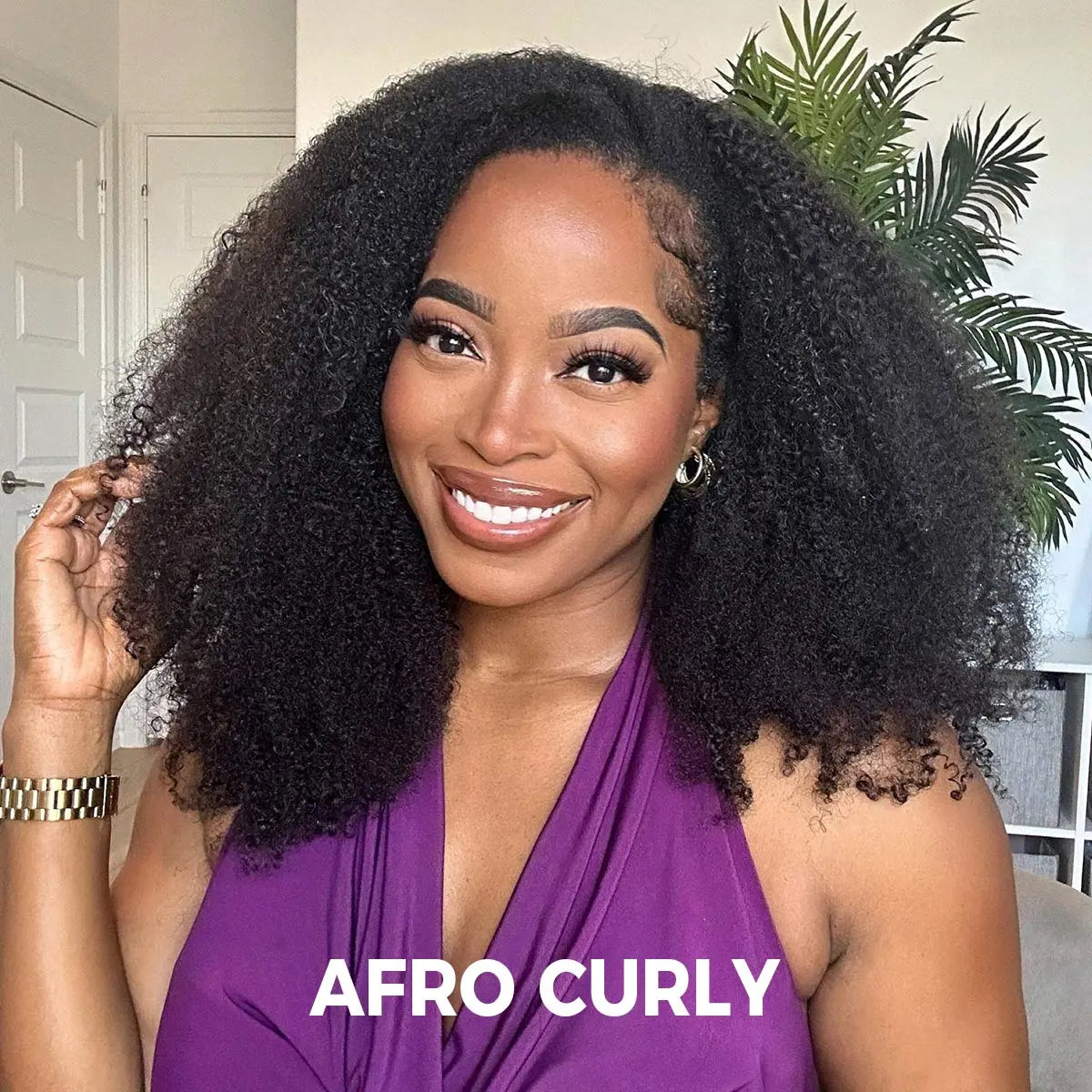 ⚡Final Hours - ✨Arockam™ 3 In 1 Afro Curly Half Wig - No Glue Needed