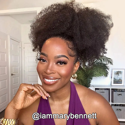 ⚡Final Hours - ✨Arockam™ 3 In 1 Afro Curly Half Wig - No Glue Needed