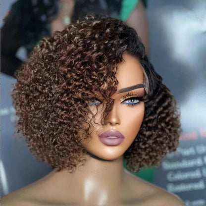 Water Wave Pixie Cut Water Wave Glueless Minimalist HD Lace Short Curly Wig